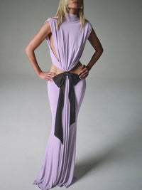 Bowknot Sleeveless Maxi Dress