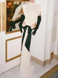 Bowknot Sleeveless Maxi Dress