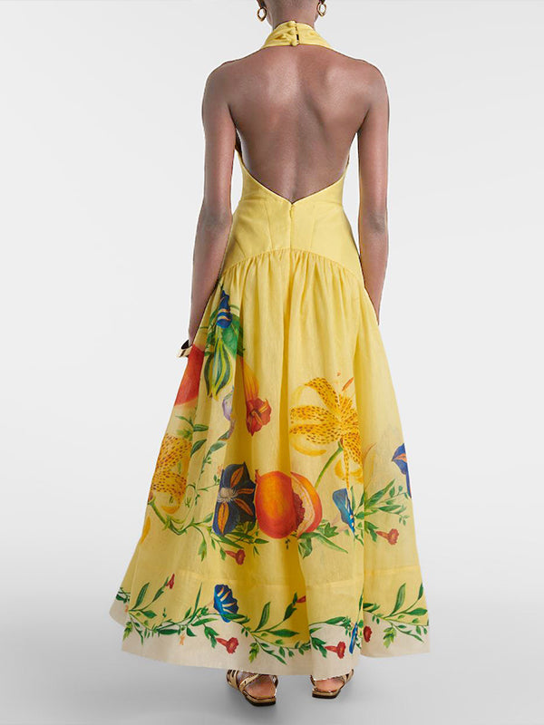 Printed Halter Dress