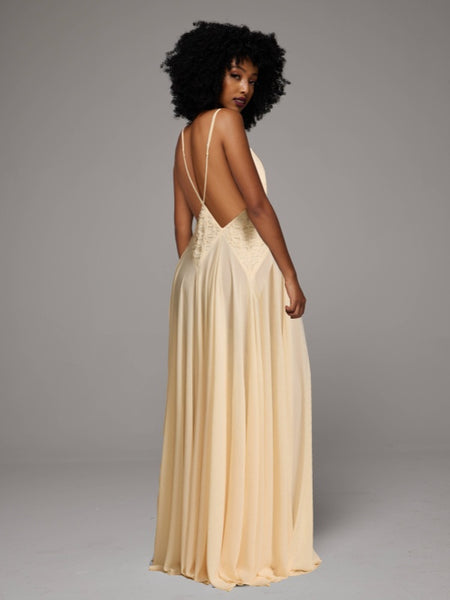 Plunge Sleeveless Maxi Dress -- sold out