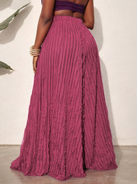 Ruched Wide-Leg Pants