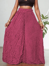 Ruched Wide-Leg Pants