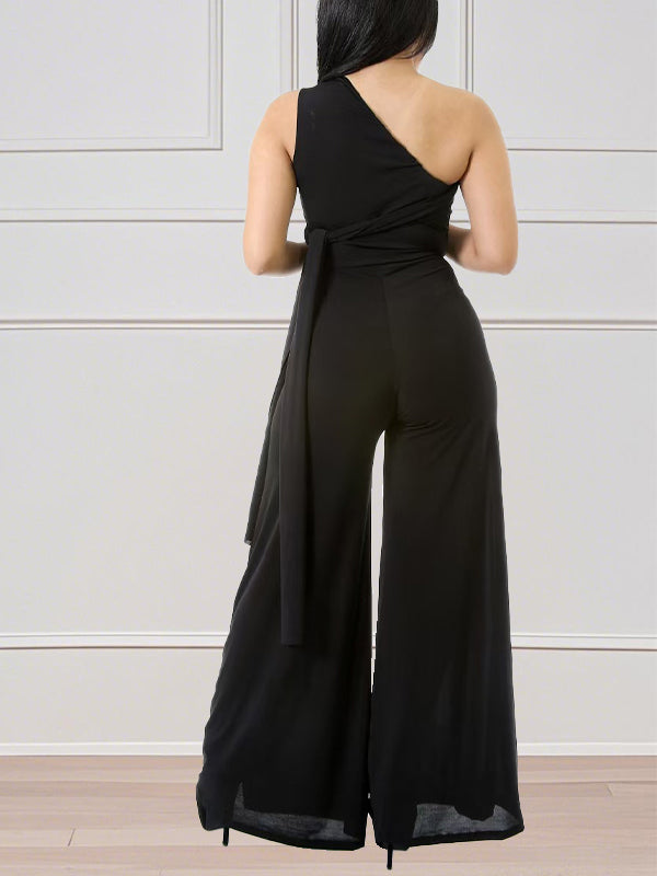 One-Shoulder Cutout Jumpsuit