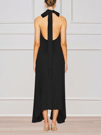 Halter Pleated Dress