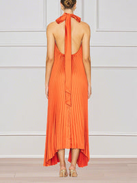 Halter Pleated Dress