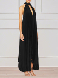 Halter Pleated Dress