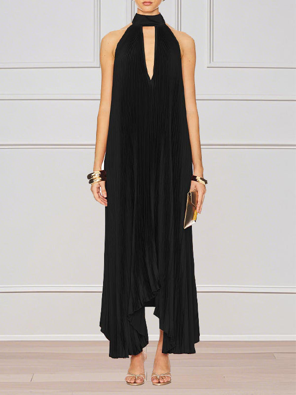 Halter Pleated Dress