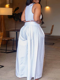 Solid Wide-Leg Pants