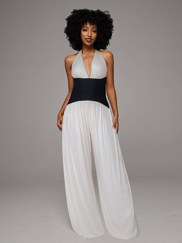 Halter Wide-Leg Jumpsuit