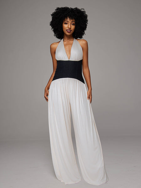 Halter Wide-Leg Jumpsuit