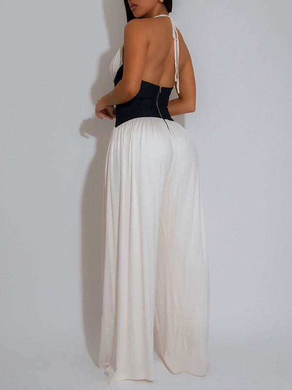 Halter Wide-Leg Jumpsuit
