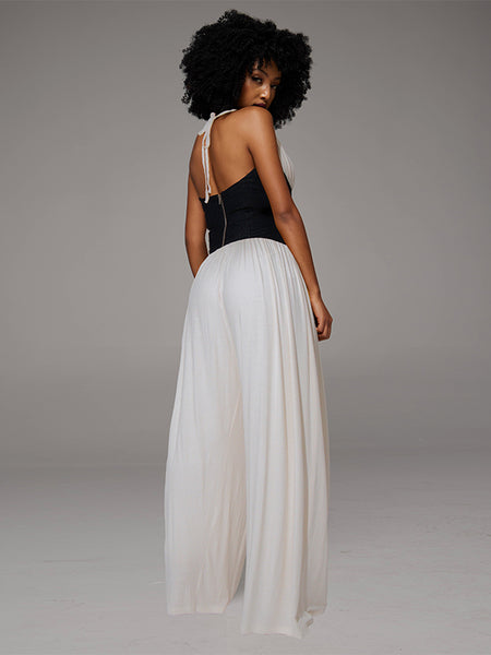 Halter Wide-Leg Jumpsuit