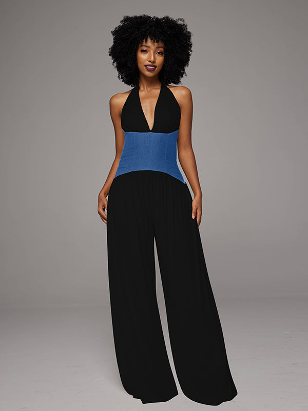 Halter Wide-Leg Jumpsuit