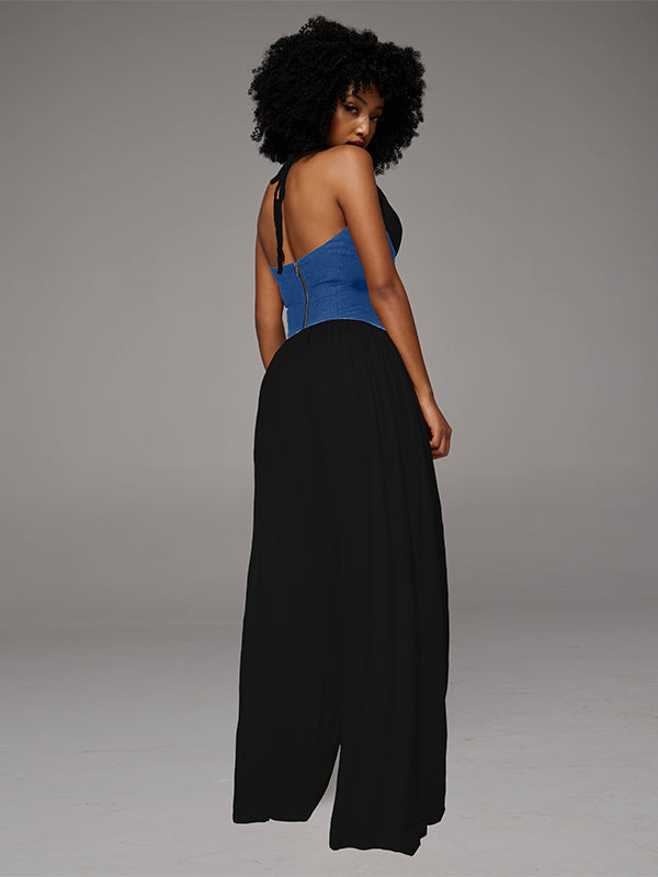 Halter Wide-Leg Jumpsuit