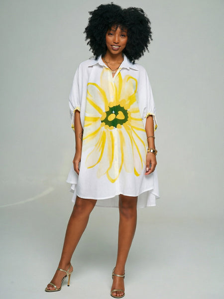 Floral Printed Shirt Dress