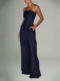 Strapless Wide-Leg Jumpsuit