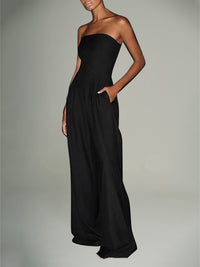 Strapless Wide-Leg Jumpsuit
