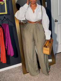 Solid Cutout Pants