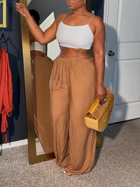 Solid Cutout Pants