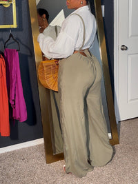 Solid Cutout Pants