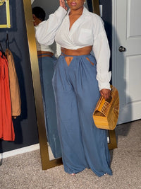Solid Cutout Pants