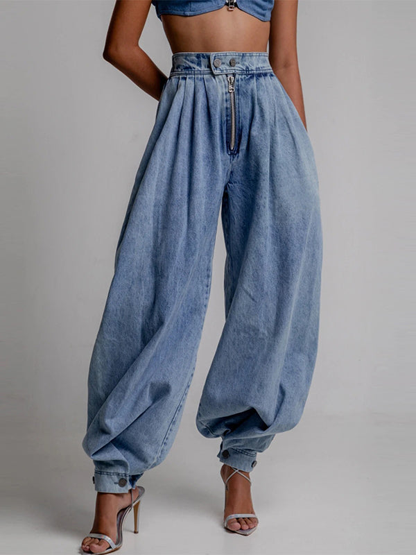 Wide Leg Jogger Jeans