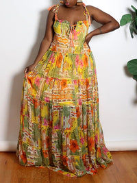 Printed Cami Maxi Dress