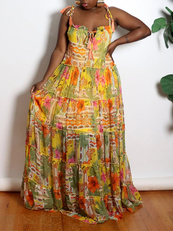 Printed Cami Maxi Dress