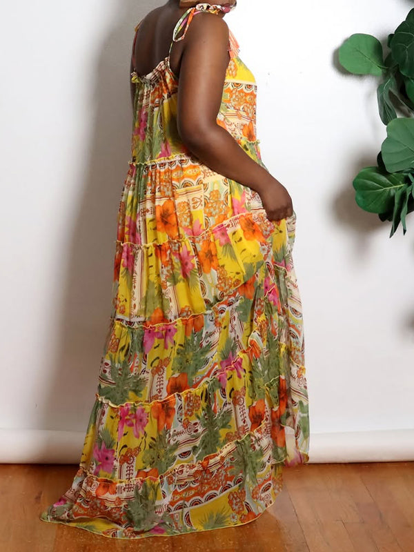 Printed Cami Maxi Dress