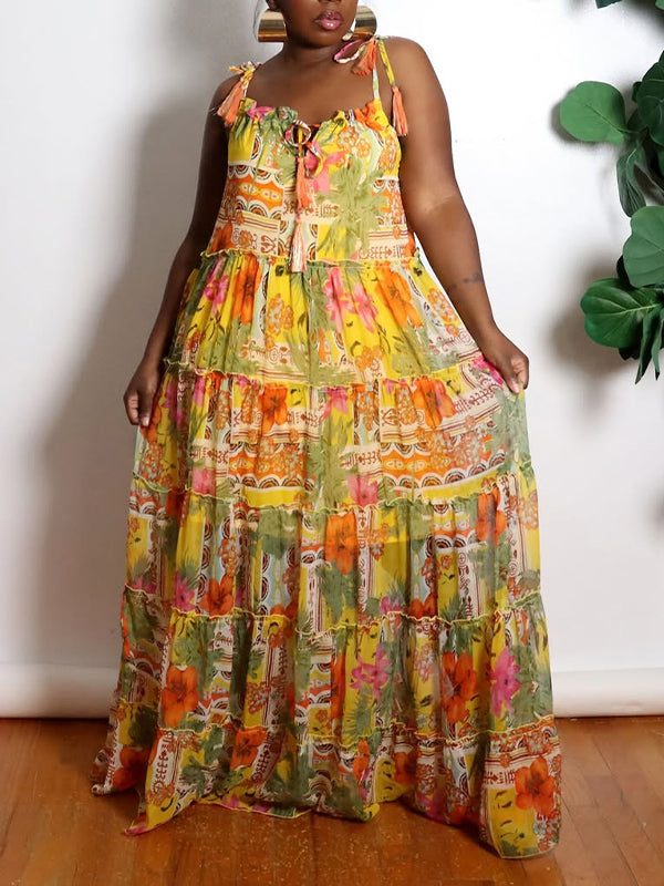 Printed Cami Maxi Dress