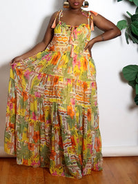 Printed Cami Maxi Dress