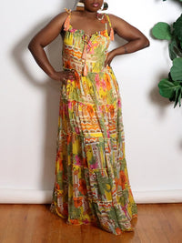 Printed Cami Maxi Dress