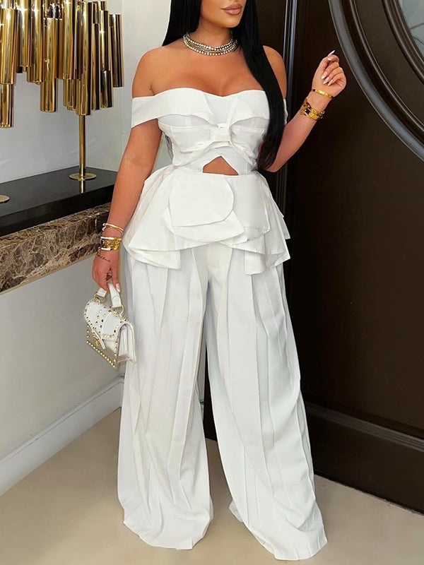 Off-Shoulder Palazzo Pants set