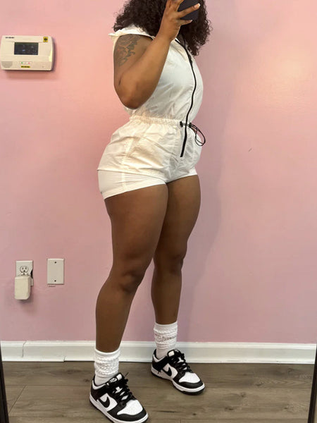 Zip-Front Sleeveless Romper