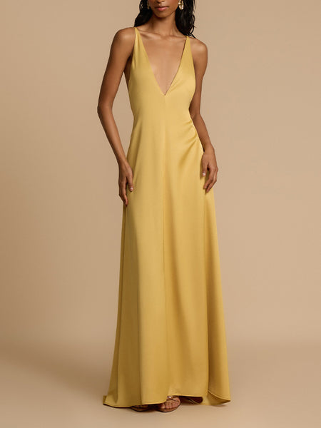V-Neck Sleeveless Maxi Dress