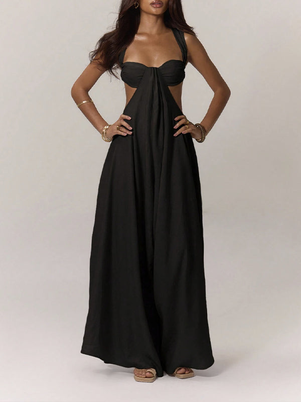 Sleeveless Wide-Leg Jumpsuit