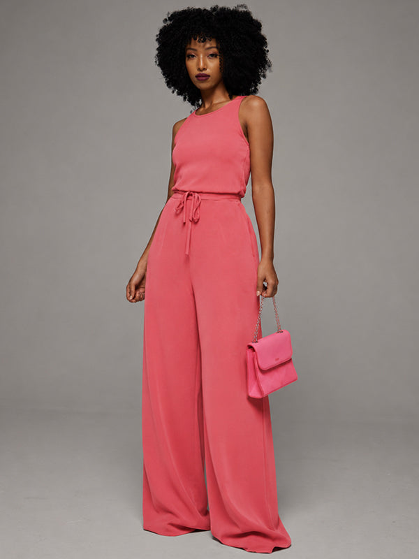 Solid Sleeveless Jumpsuit