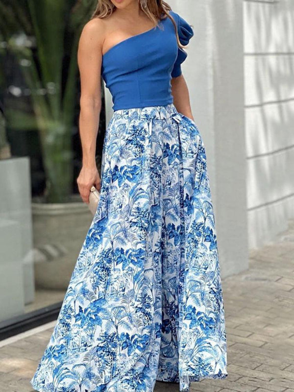 One-Shoulder Top & Skirt Set