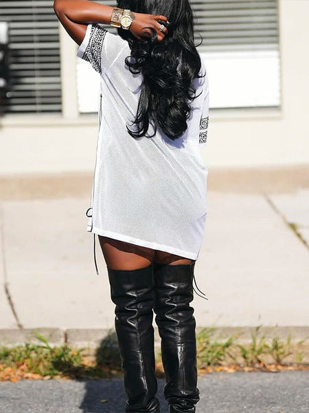 Studded Side-Slit Tunic Top