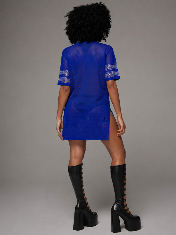 Studded Side-Slit Tunic Top