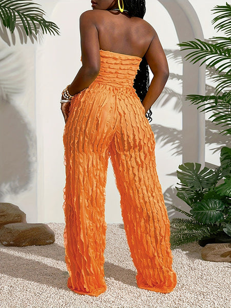 Ruched Strapless Jumpsuit