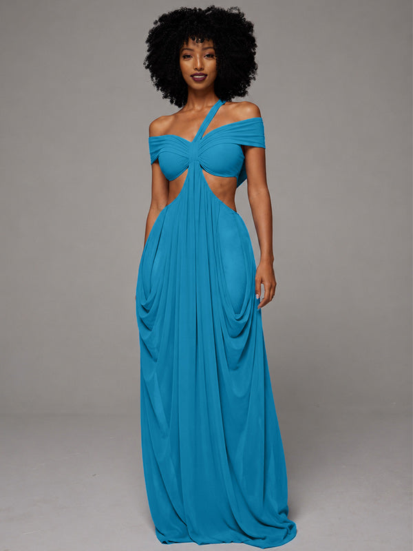Off-Shoulder Cutout Maxi Dress