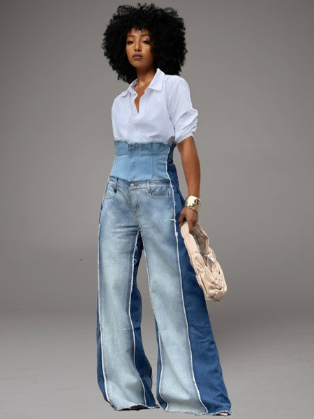 High Waist Combo Jeans