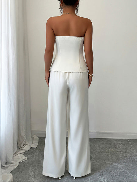 Button Tube Top & Pants Set