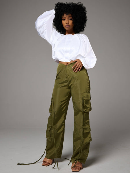 Batwing-Sleeve Crop Top
