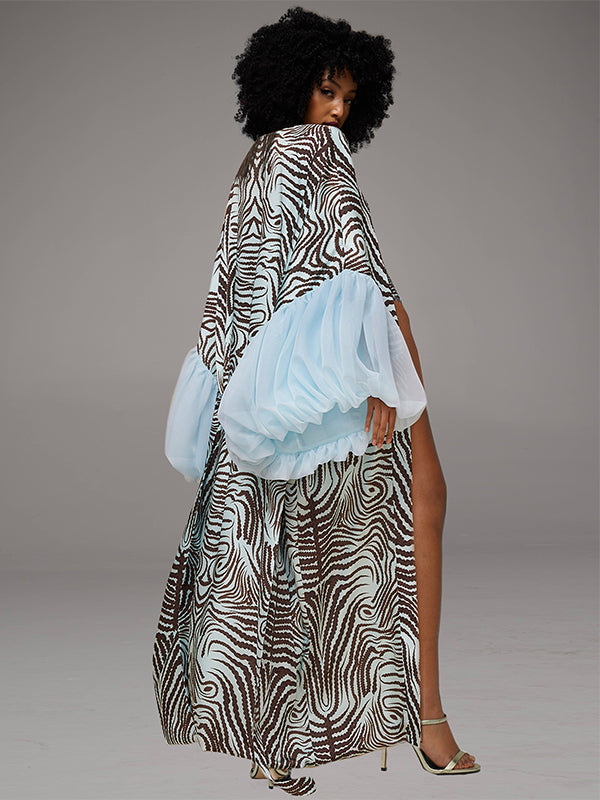Printed Tied Kimono