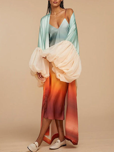Printed Tied Kimono