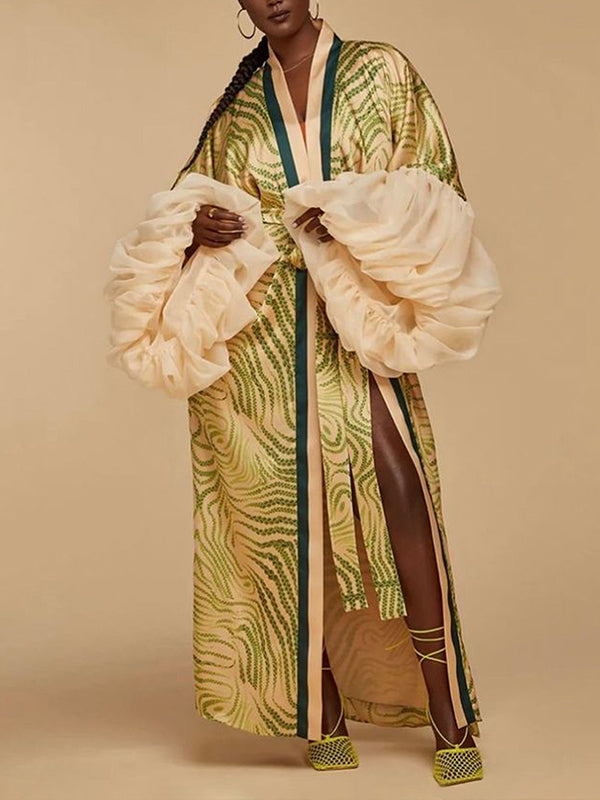 Printed Tied Kimono