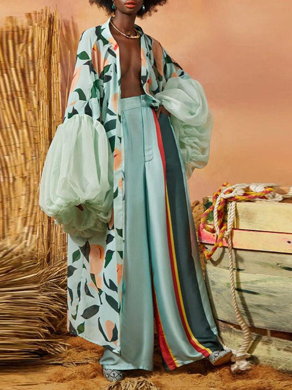 Printed Tied Kimono