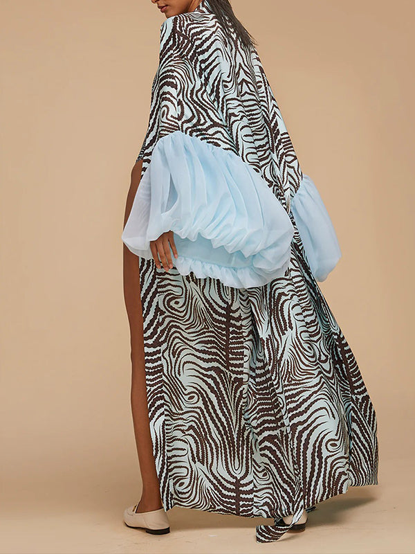 Printed Tied Kimono